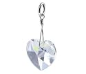Clear Swarovski Crystal Heart Pendant Charm