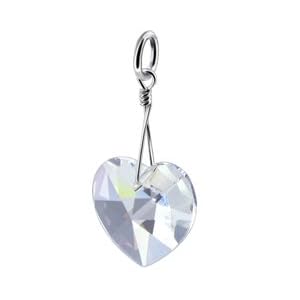Buy Clear Swarovski Crystal Heart Pendant Charm by Gem Avenue