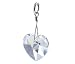 Clear Swarovski Crystal Heart Pendant Charm with Sterling Silver Bail
