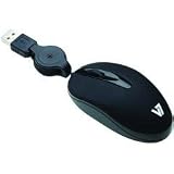 V7 3 Button Optical Mini Mouse With Retractable Cord