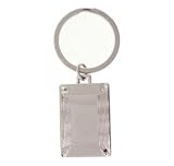 Unique Rhodium Plated Mens Key Ring Fob - New