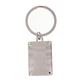 Click here to buy Unique Rhodium Plated Mens Key Ring Fob - New by GemAffair.