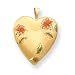 Genuine IceCarats Designer Jewelry Gift 14K Gold Filled Tri-Color 2-Frame Flower Heart Locket