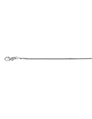 14K White Gold Box 1.4mm Necklace 30 Inch
