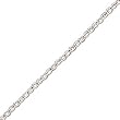 9" Flat Diamond Shape Link Chain Anklet