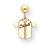 14K Detroit Tigers Jersey Post Dangle Earrings