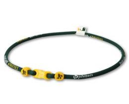 Phiten Titanium X30 Oakland Athletics MLB Team Necklace - 22