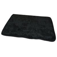 Quilted Deluxe Fur Rug - 30 in. x 49 in. - Jumbo - Black