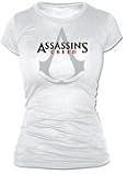 Assassin's Creed Logo Video Game Movie Juniors White T-Shirt, Large