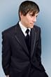 Tuxedo - Navy Blue Notch Edge Tuxedo with Framed Satin Lapels