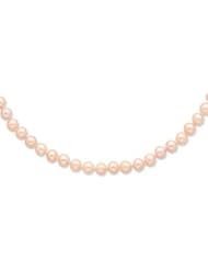 Sterling Silver 5-6mm Pink Freshwater Cultured Pearl Necklace