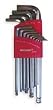 Westward 2CYC9 Ball End Hex Key Set, Long, SAE, 13 PC