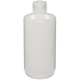 Nalgene Narrow-Mouth Bottle, HDPE/PP, 500mL (Pack of 12)