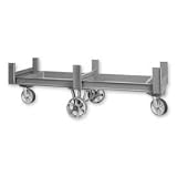Bar - Rod Truck With Rubber Casters - 84L Gray