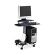 Computer Workstation,Mobile,28-1/2"x26"x29-1/2",Charcoal BK