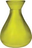 Chartreuse Green Frosted Glass Vase (bulb design)
