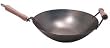14 Inch Carbon Steel Wok w/ Helper Handle (Flat Bottom) USA Made