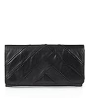 Leather Pleated Large Purse