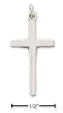 Sterling Silver Medium Plain Cross Charm