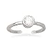 Rhodium Plated Round CZ Toe Ring