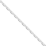 Sterling Silver Diamond-cut Open Link Cable Chain 7