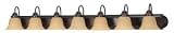 Nuvo 60/1268 Ballerina Seven Light 48-Inch Vanity with Champagne Glass, Mahogany Bronze