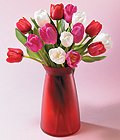 Sweetheart Tulips with Ruby Vase