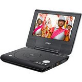 Coby TFDVD7008 7-Inch Portable DVD/CD/MP3 Player, Black