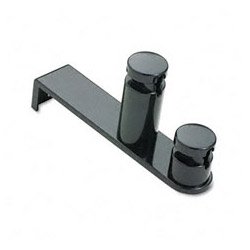 Over The Panel Double Hook, Polystyrene, Black (ELD24411) Category: Cubicle Hardware and Accessories