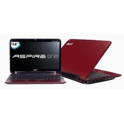 Acer Aspire One AO751h-1259 11.6-Inch Red Netbook - 3+ Hour Battery Life