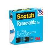 Scotch 811121296 - Removable Tape, 1/2 x 1296, 1 Core