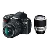 Nikon D60 DZ Kit DX 18-55 + 55-200 Digitalkamera 10.2 (3872 x 2592) + DX 18-55 + 55-200 schwarz