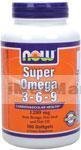 NOW SUPER OMEGA 3-6-9 1200 MG from Borage, Flax Seed, and Fish Oil - 180 softgels