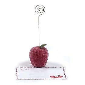 Recipe Business Card Holder - Red Beaded Apple