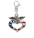 Patriotic Angel Heart Clip-On Charm