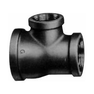Made in USA 1-1/2x1-1/2x1/2npt Tee Black Malbl Iron Pipe Ftg