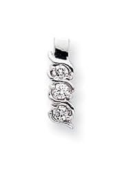 Ann Harrington Jewelry 14k White Gold .27 Ct Tw Diamond Chain Slide