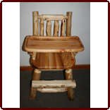 'Vienna' Cedar Log Baby High Chair