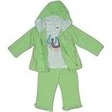 Absorba Baby Girl Mint Green Lucky Horseshoe Terry Cotton Knit Crew Neck Short Sleeve T-Shirt Hooded Sweatshirt & Sweatpant 3PC Set Infant 12M
