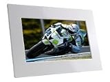 Electronics : HannsG 7" Hi-Res Digital Photo Frame with USB and Card Reader - White
