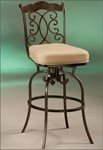 Athena 30" Swivel Barstool - Courtyard Sienna with Sesame Linen Seat