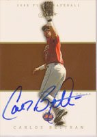 Carlos Beltran, New York Mets, 2005 Flair Autographed Card