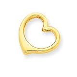 14k 3-D Floating Heart Slide