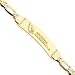 14K Arizona Cardinals Medium Logo w/Name Id w/Figaro Chain