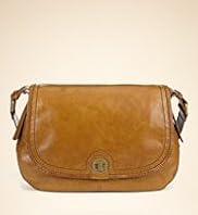 Leather Twist Lock Satchel Bag