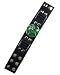 Outer Rebel Fashion Wristband Bracelets- Black with Green Pentagram on Round Metal Plate