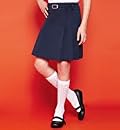 Buckle Detail Pleated Skirt with Adjustable Waist