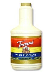 Torani White Chocolate Sauce, Half Gallon