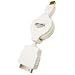 Cables Unlimited Retractable iPod/iPhone USB Charge and Synch Cable - White