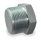Industrial Grade 1MPL5 Hex Head Plug, 3/8 In, Galvanized Iron